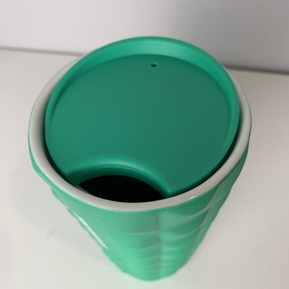 NWOT Starbucks Holiday 2024 Green Studded Ceramic 12 oz Tumbler W/Lid BUB24 - Picture 4 of 7